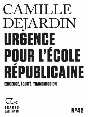 cover image of Tracts (N°42)--Urgence pour l'école républicaine
